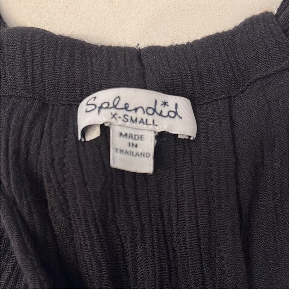 Gently Used Splendid Womens Solid Black Scoop Nec… - image 5